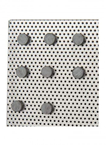 25-Piece Magnetic Bulletin Board With Mounting Kit Silver/Black
