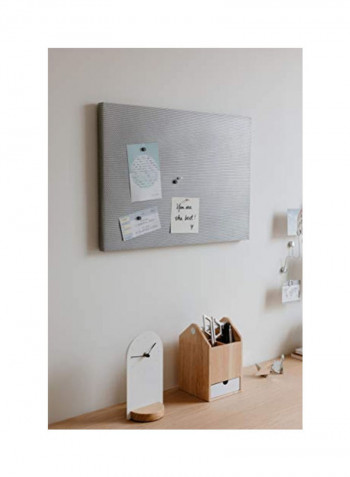 25-Piece Magnetic Bulletin Board With Mounting Kit Silver/Black
