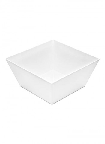 25-Piece Plastic Serving Bowls White 6.7x6.7x3.1inch