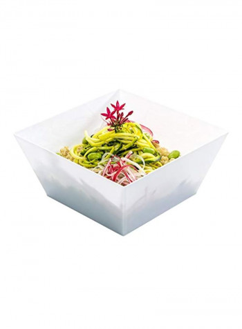 25-Piece Plastic Serving Bowls White 6.7x6.7x3.1inch