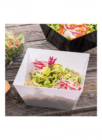 25-Piece Plastic Serving Bowls White 6.7x6.7x3.1inch