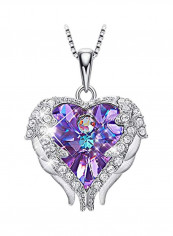 White Gold Plated Swarovski Crystal Studded Pendant Necklace