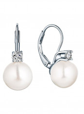 925 Sterling Silver Cubic Zirconia Pearl Drop Leverback Earrings reviews 925 Sterling Silver Cubic Zirconia Pearl Drop Leverback Earrings