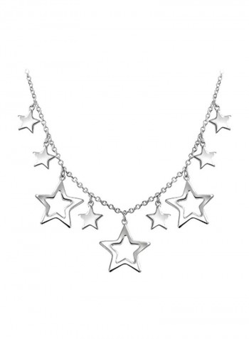 925 Sterling Silver Rock Star Collarbone Necklace