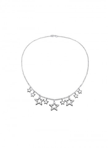 925 Sterling Silver Rock Star Collarbone Necklace