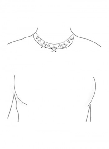 925 Sterling Silver Rock Star Collarbone Necklace