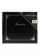 Italian Memory 3-Ring Bound Binder Photo Album Black 12.5X14.38X2.75inch