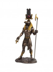Egyptian Mythological Figurine Gold/Brown/Red 11inch