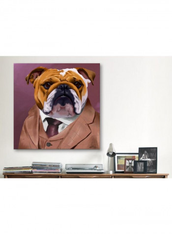 Bull Dog 2 003 Canvas Wall Art Multicolour 18 x 18inch