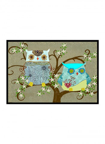 Friendly Ladies Owl Indoor/Outdoor Mat Multicolour 16 x 20inch