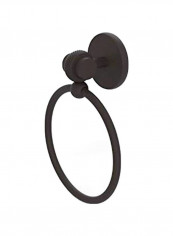Satellite Orbit Two Collection Twist Accent Towel Ring Black 6x3.5x7.5inch