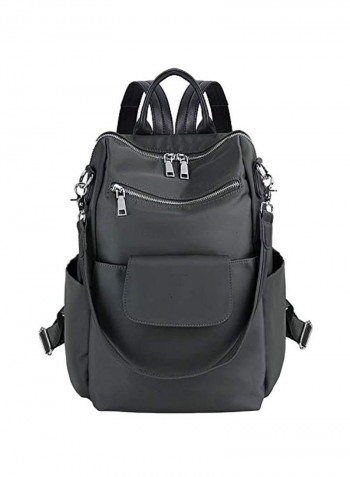 Waterproof Zippered Backpack Black
