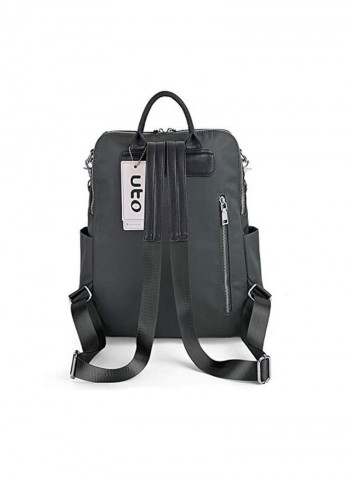 Waterproof Zippered Backpack Black