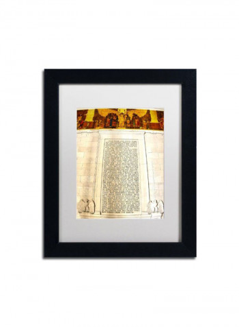 Gettysburg Address Lincoln Memorial Framed Wall Art Multicolour 11 x 14inch