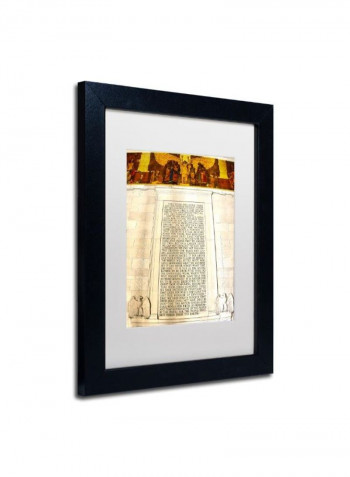 Gettysburg Address Lincoln Memorial Framed Wall Art Multicolour 11 x 14inch