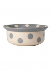 4-Piece Polka Paws Bowl Pink/Grey