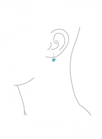 925 Sterling Silver 0.50 Ct Cubic Zirconia Studded Drop Earrings