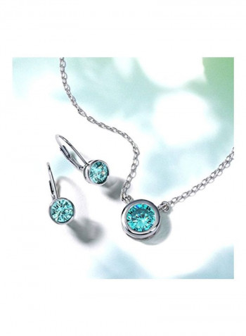 925 Sterling Silver 0.50 Ct Cubic Zirconia Studded Drop Earrings