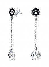 Enamel 925 Sterling Silver Paw Design Earrings reviews Enamel 925 Sterling Silver Paw Design Earrings