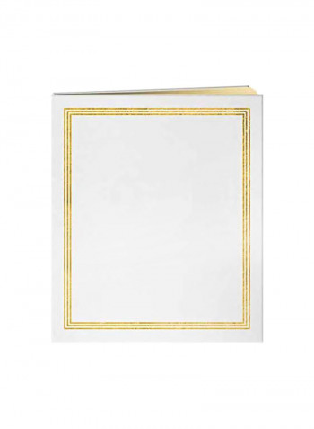 100 Page Scrapbook White/Gold