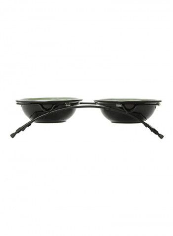 3-Piece Pet Dining Set Sage/Black 6inch