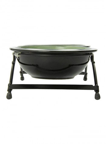 3-Piece Pet Dining Set Sage/Black 6inch