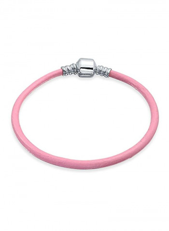 925 Sterling Silver Leather Bracelet