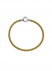 925 Sterling Silver Braided Leather Bracelet