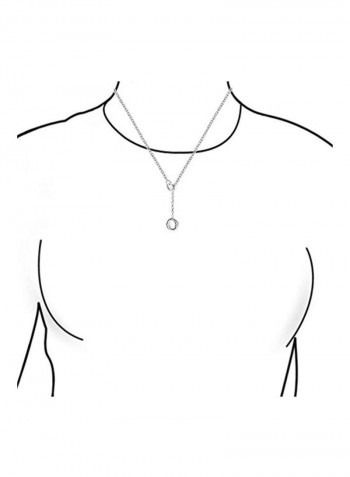 925 Sterling Silver Lariat Pendant Necklace