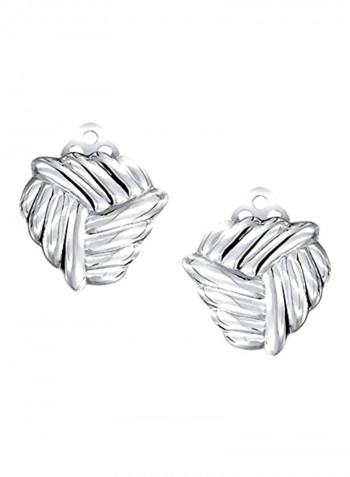 925 Sterling Silver Twisted Love Knot Earrings