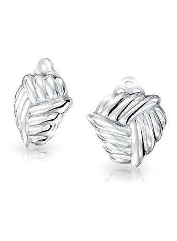925 Sterling Silver Twisted Love Knot Earrings