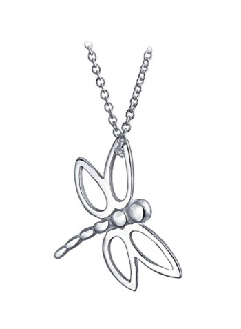 925 Sterling Silver Dragonfly Pendant Necklace