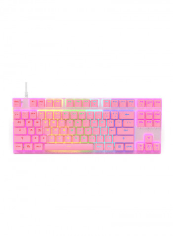 MOTOSPEED CK82 Mechanical 87 Keys RGB Gaming Keyboard with OUTMU Red Switch Multimedia N-key Rollover Pink
