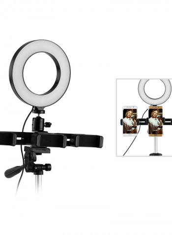 Three-Phone Live Streaming Lighting Kit Black/White