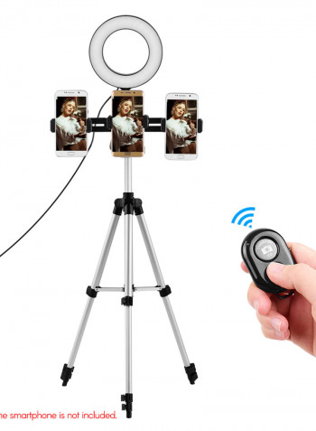 Three-Phone Live Streaming Lighting Kit Black/White