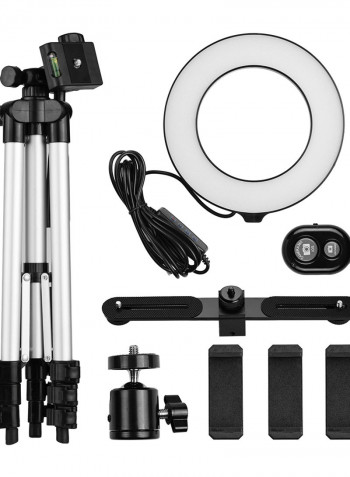 Three-Phone Live Streaming Lighting Kit Black/White