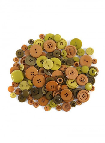 Turtle Clamshell Buttons Orange/Yellow