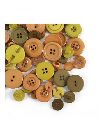 Turtle Clamshell Buttons Orange/Yellow