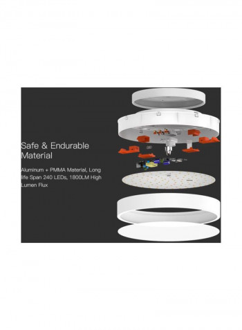 LED Intelligent Ceiling Light White 38.50x10.9x37centimeter