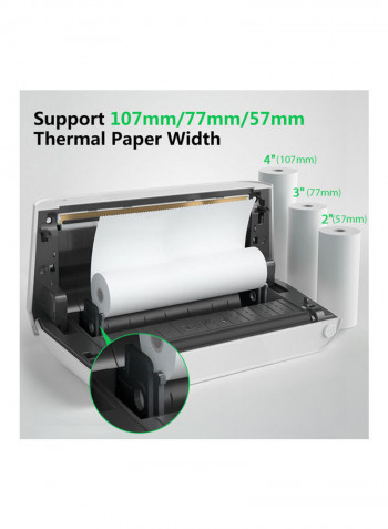 Thermal Printer With Paper White