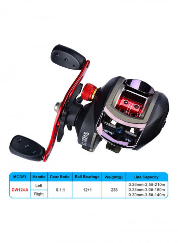 High Speed Radio Magnetic Brake Fishing Wheel 14 x 14 x 14cm