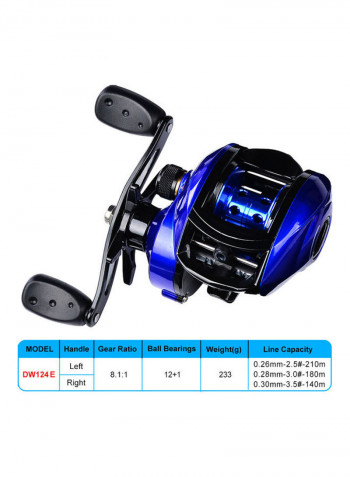 High Speed Radio Magnetic Brake Fishing Wheel 14 x 14 x 14cm