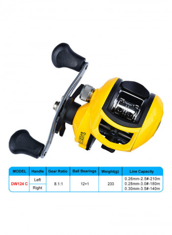 High Speed Radio Magnetic Brake Fishing Wheel 14 x 14 x 14cm