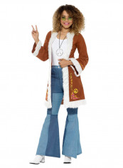 Retro Afghan Coat With Fur Trim XL