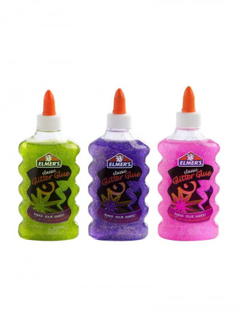 3-Piece Liquid Glitter Glue E316 6ounce