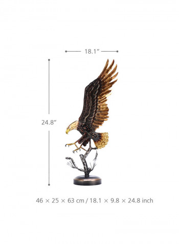 Bald Eagle Sculpture Brown 4019x28centimeter