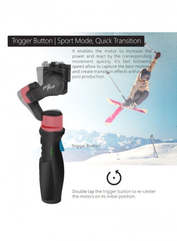 iSteady Pro 2 Handheld 3-Axis Action Camera Gimbal Stabilizer With APP Remote Control Black