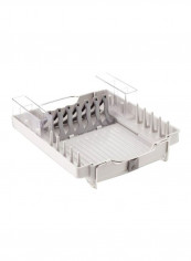 Stainless-Steel Dish Rack White/Silver 20.2x13x4.1inch