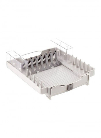 Stainless-Steel Dish Rack White/Silver 20.2x13x4.1inch