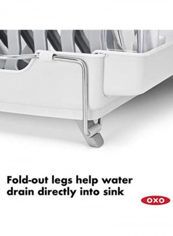 Stainless-Steel Dish Rack White/Silver 20.2x13x4.1inch